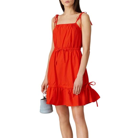 Chinti and Parker Red Tie Waist Dress 4 - Picture 1 of 9